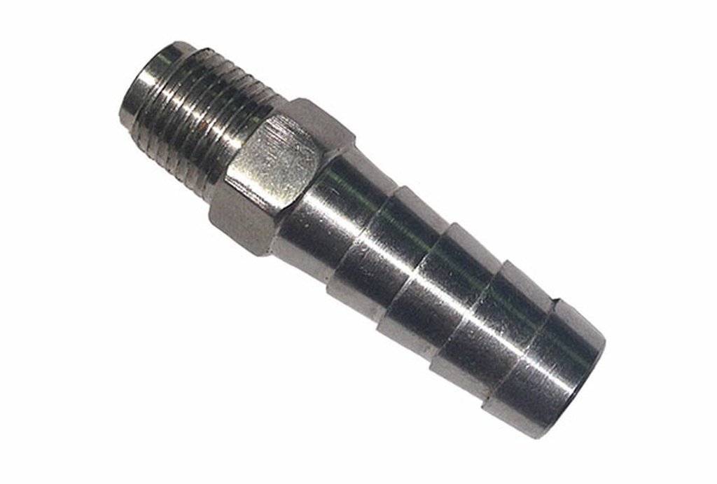 ADAPTER: 1/8" MIPT X 3/8" BARB 316SS